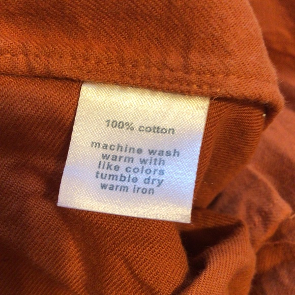 Paul Fredrick Rust Orange Button Up Shirt 3XLT Classic Fit Fall Retro Minimalist - Picture 8 of 9